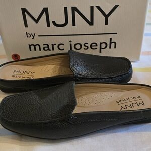 NEW! Marc Joseph Black Leather Slip-On Loafers